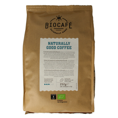 Biocafe Coffee pads caffeinevrij bio 36.00 Stuks