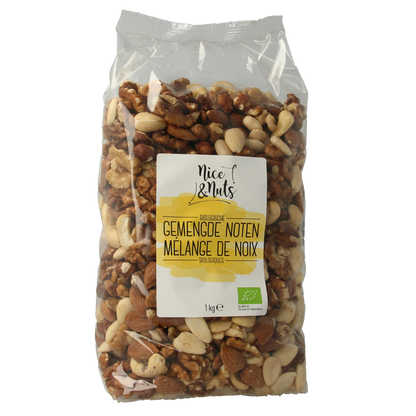 Nice & Nuts Gemengde noten rauw bio 1.00 Kilogram