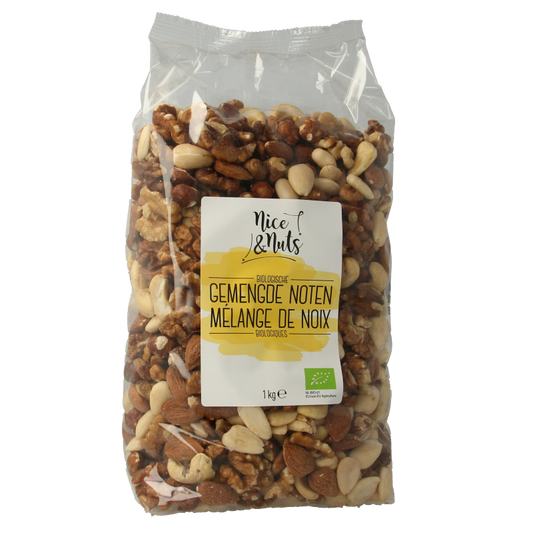 Nice & Nuts Gemengde noten rauw bio 1 Kilogram