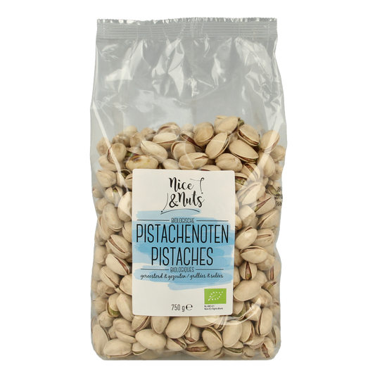 Nice & Nuts Pistache geroosterd en gezouten bio 750 Gram