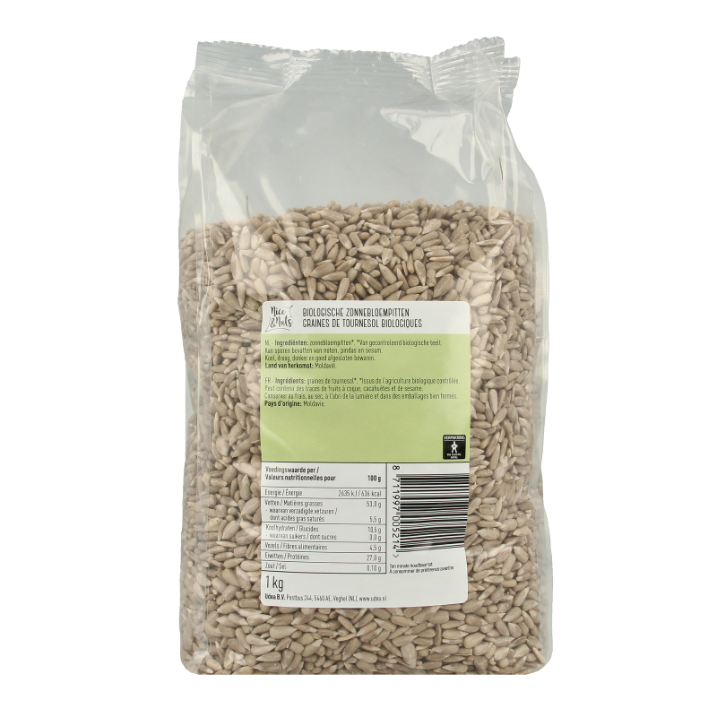 Nice & Nuts Zonnebloempitten bio 1 Kilogram