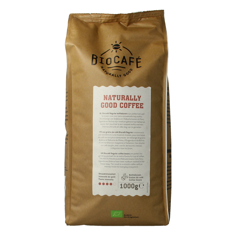Biocafe Koffiebonen regular bio 1 Kilogram