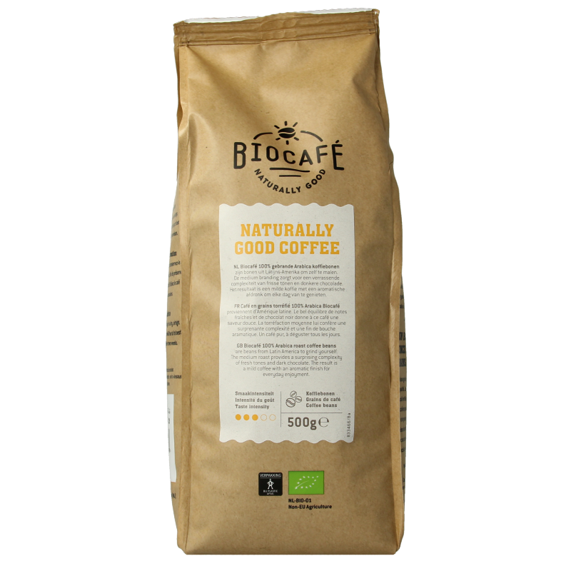 Biocafe Koffiebonen arabica bio 500 Gram