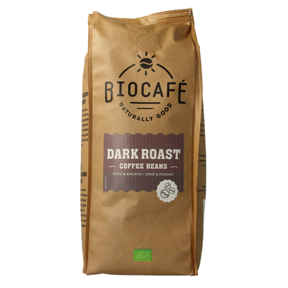 Biocafe Koffiebonen dark roast bio 500.00 Gram