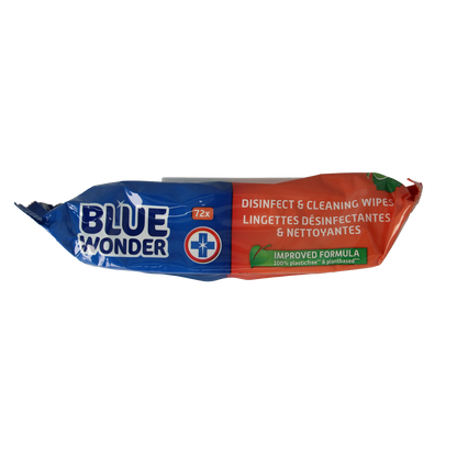 Blue Wonder Desinfect & cleaning wipes 72.00 Stuks