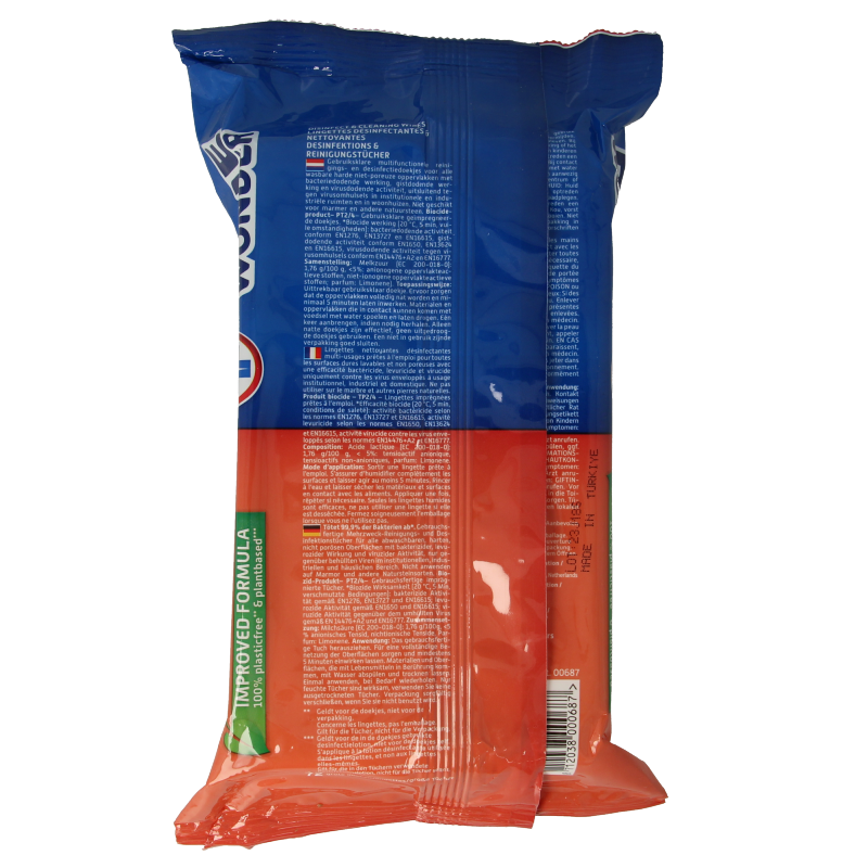 Blue Wonder Desinfect & cleaning wipes 72 Stuks