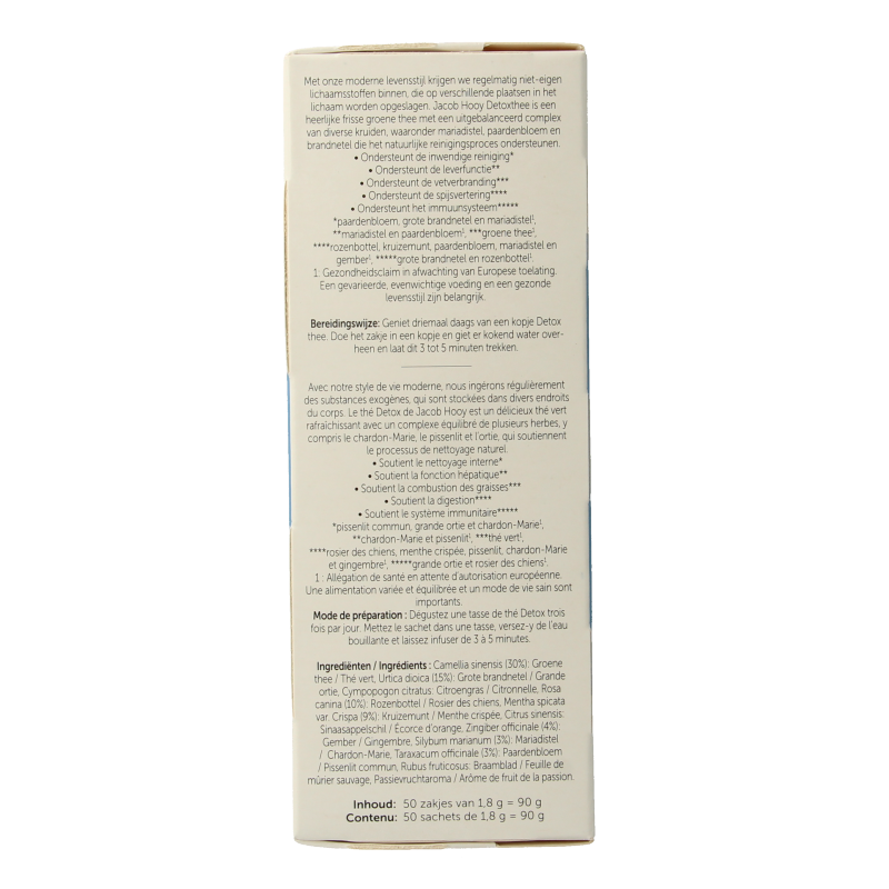 Jacob Hooy Detox theezakjes 50 Zakjes