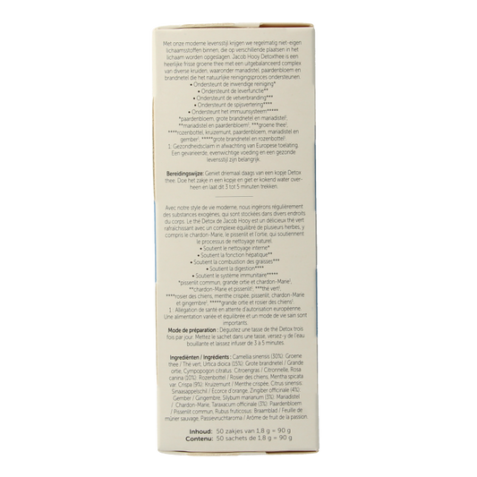 Jacob Hooy Detox theezakjes 50 Zakjes