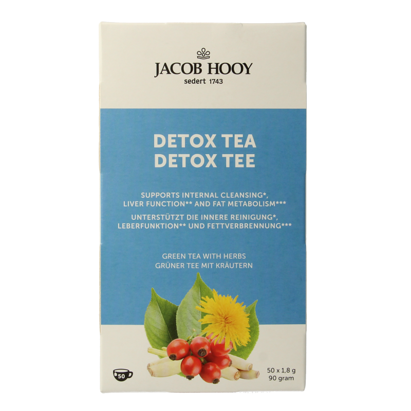 Jacob Hooy Detox theezakjes 50 Zakjes