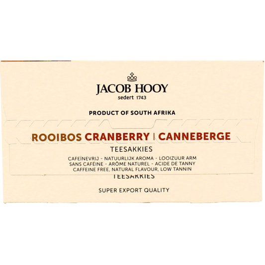 Jacob Hooy Rooibosthee cranberry  40 Zakjes