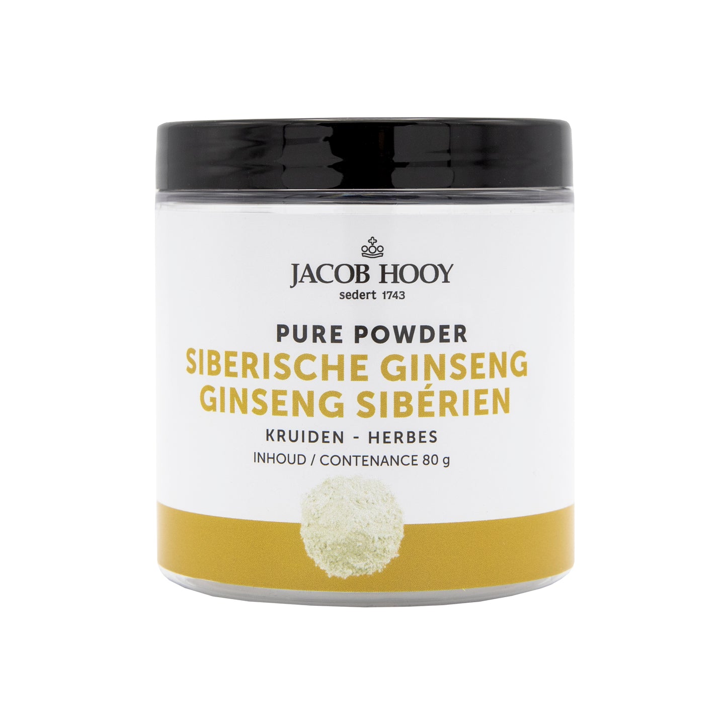 Jacob Hooy Pure Powder Siberische ginseng 80 Gram