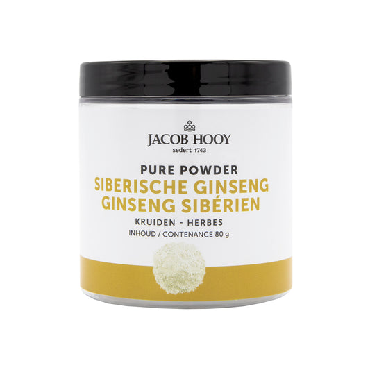 Jacob Hooy Pure Powder Siberische ginseng 80 Gram