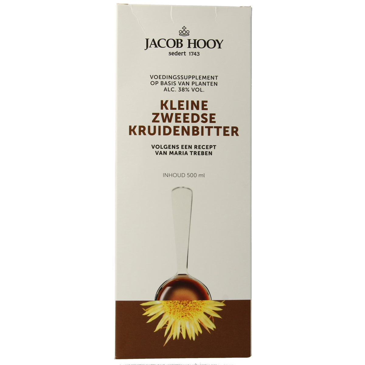 Jacob Hooy Zweedse kruidenbitter groot 500.00 Milliliter