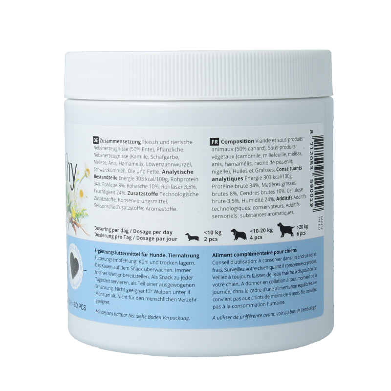 Jacob Hooy Pets Healthy dog belly support 80 Stuks