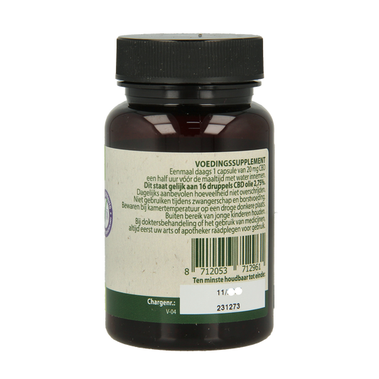 Jacob Hooy CBD Capsules 20mg 30.00 Capsules