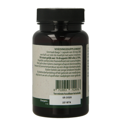 Jacob Hooy CBD Capsules 20mg 60.00 Capsules