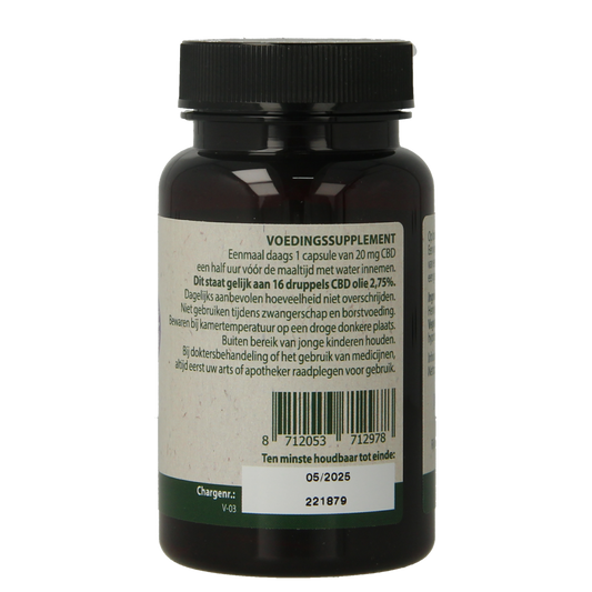 Jacob Hooy CBD Capsules 20mg 60.00 Capsules