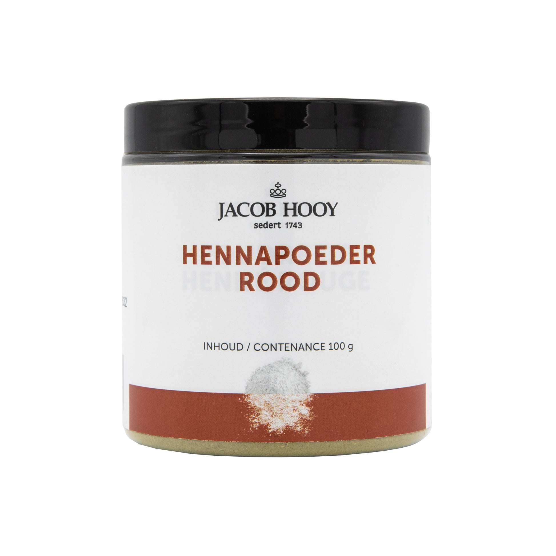 Jacob Hooy Hennapoeder rood potje 100 Gram