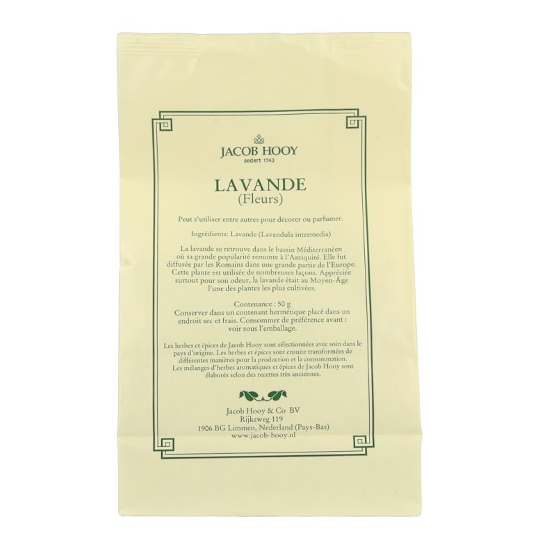 Jacob Hooy Lavendel (bloemen) 50 Gram