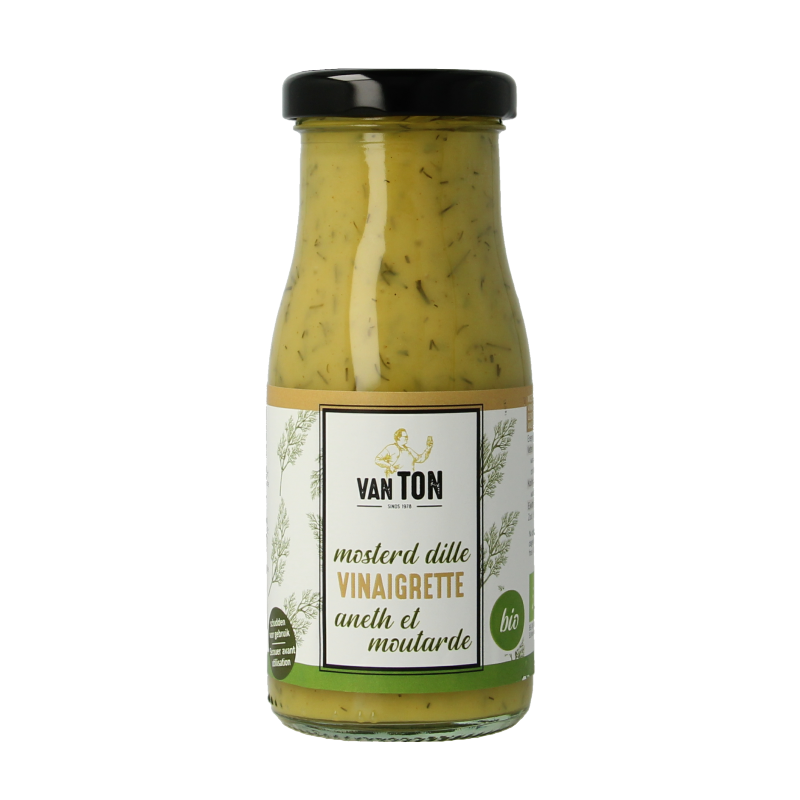 Van Ton Mosterd dille dressing bio 150 Milliliter