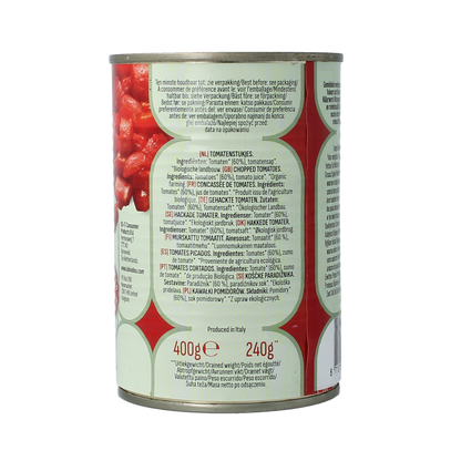 Bioidea Tomatenstukjes in blik bio 400.00 Gram