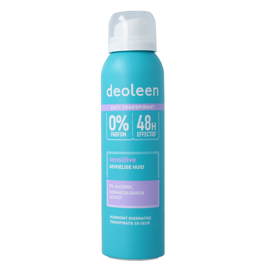 Deoleen Deodorant spray satin sensitive zonder alcohol 150 Milliliter