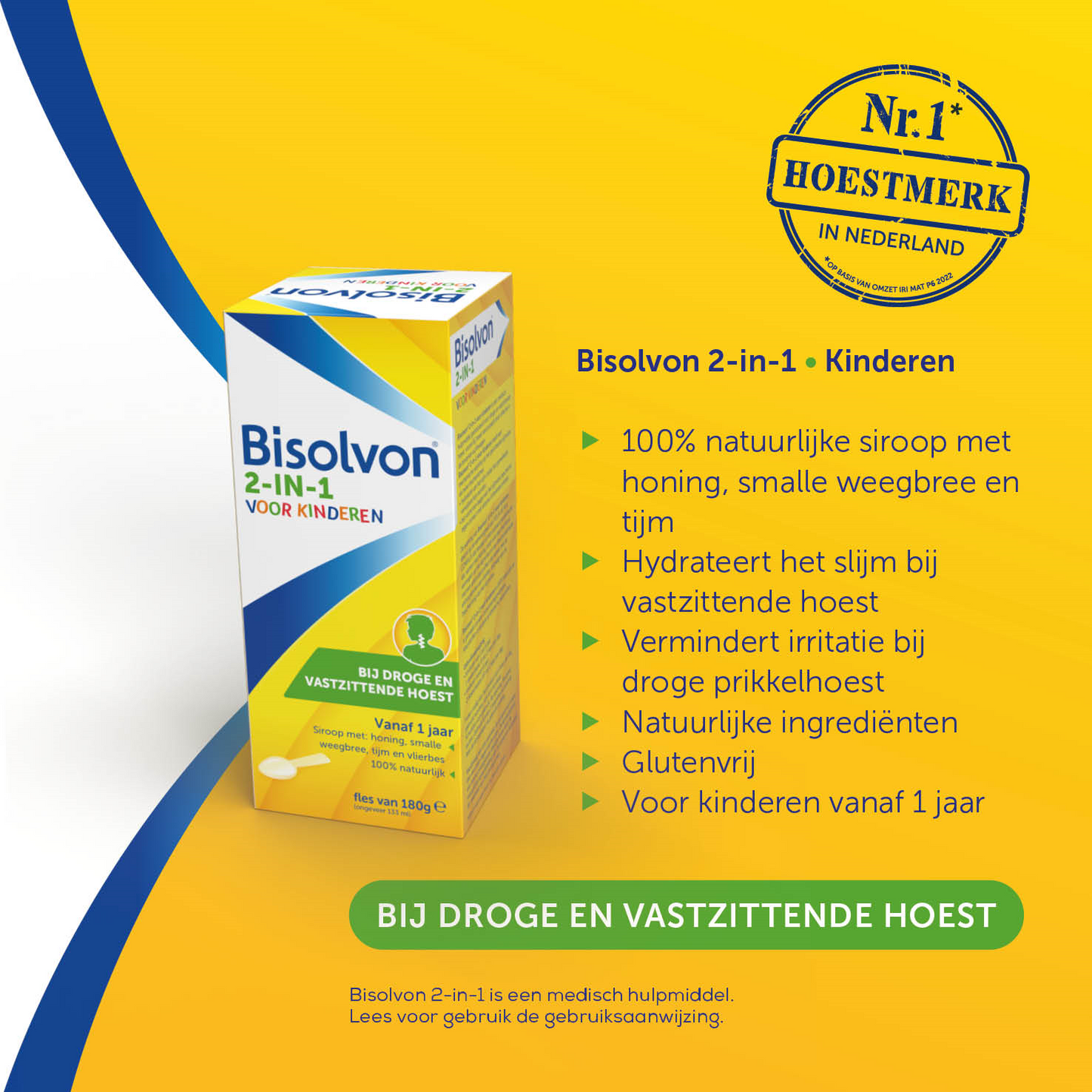 Bisolvon Drank 2-in-1 kind 133 Milliliter