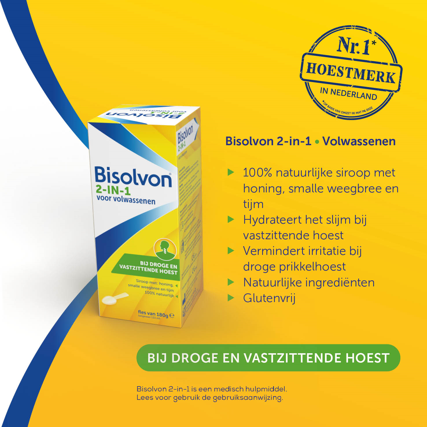 Bisolvon Drank 2-in-1 volwassenen 133 Milliliter