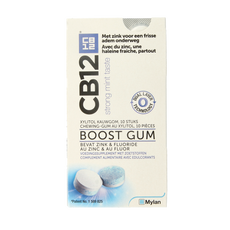 CB12 Mondverzorging boost kauwgom strong mint 10.00 Stuks