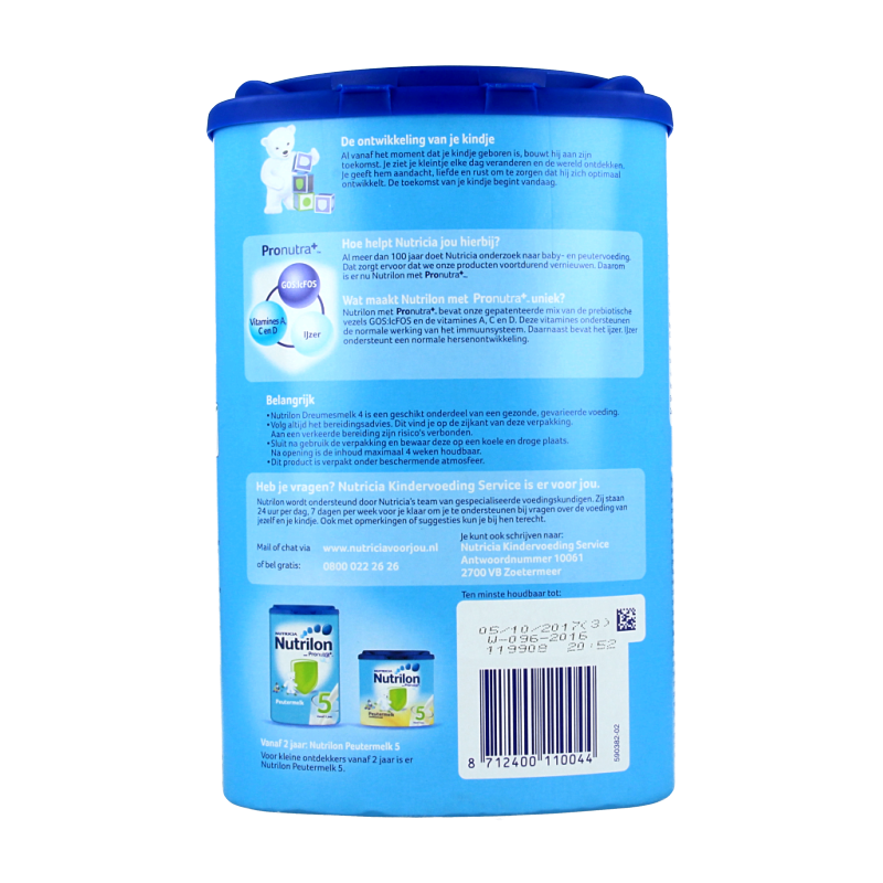 Nutrilon 4 Dreumes groeimelk poeder 800 Gram