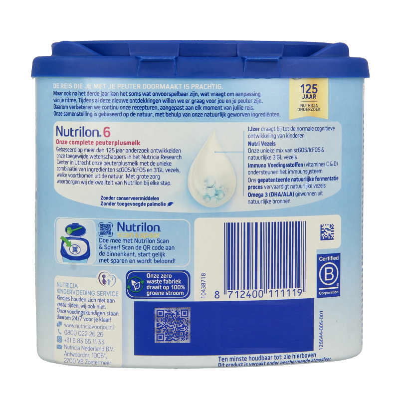 Nutrilon 6 Peutermelkplus melk poeder 400 Gram