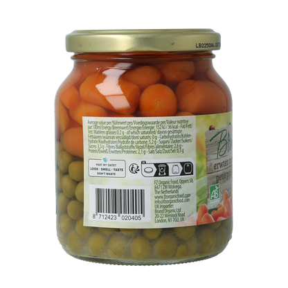 Bionova Doperwten met wortel bio 350.00 Gram