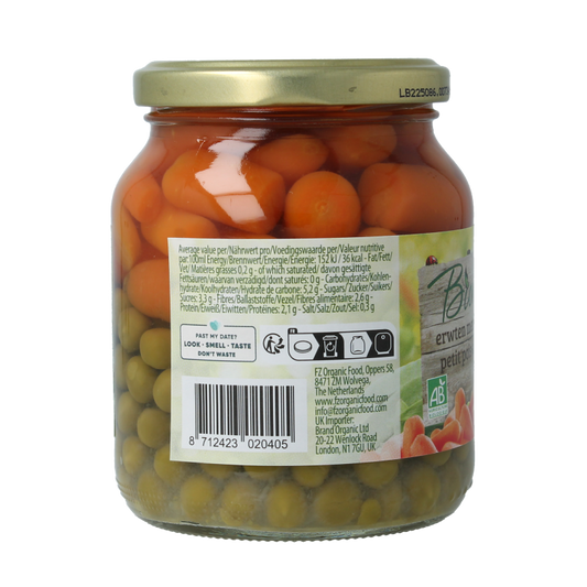 Bionova Doperwten met wortel bio 350 Gram