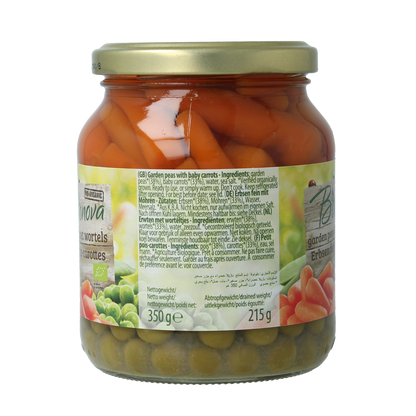 Bionova Doperwten met wortel bio 350.00 Gram