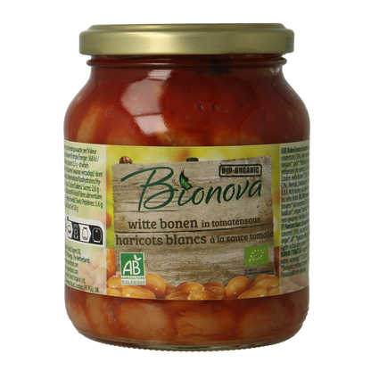 Bionova Witten bonen in tomatensaus bio 350.00 Gram