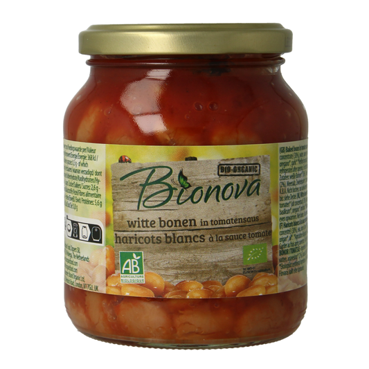 Bionova Witten bonen in tomatensaus bio 350 Gram