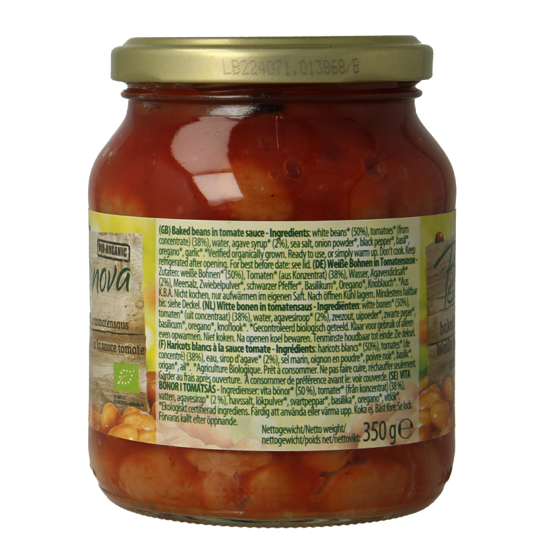 Bionova Witten bonen in tomatensaus bio 350 Gram