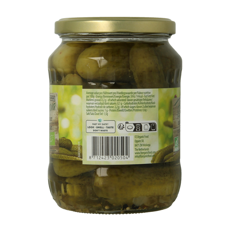 Bionova Augurken zuur bio 670 Gram