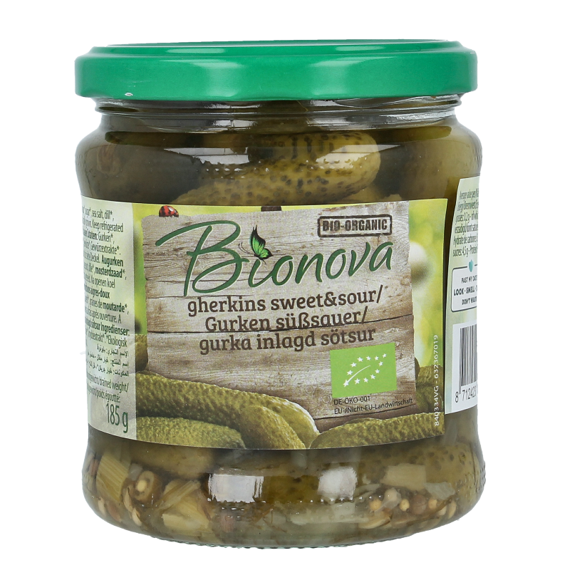 Bionova Augurken zoet zuur bio 330 Gram