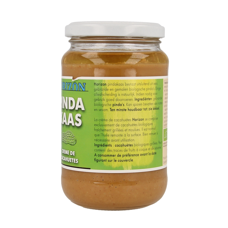 Horizon Pindakaas zonder zout eko bio 350 Gram