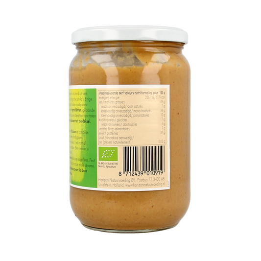 Horizon Pindakaas zonder zout eko bio 650 Gram