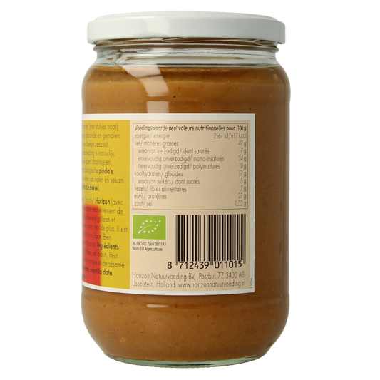 Horizon Pindakaas crunchy met zeezout eko bio 650 Gram