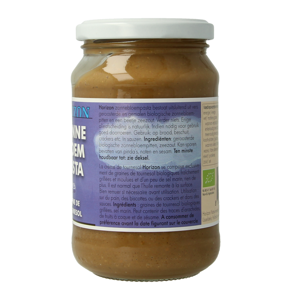 Horizon Zonnebloempasta met zout eko bio 350.00 Gram