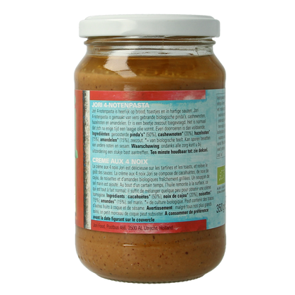 Jori 4 Noten pasta met zout bio 350.00 Gram