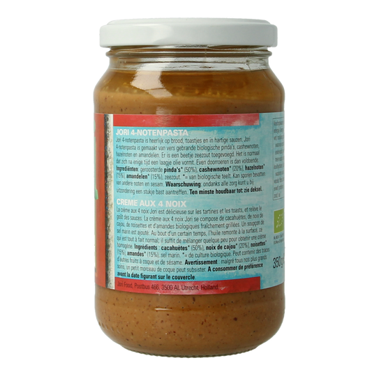 Jori 4 Noten pasta met zout bio 350.00 Gram