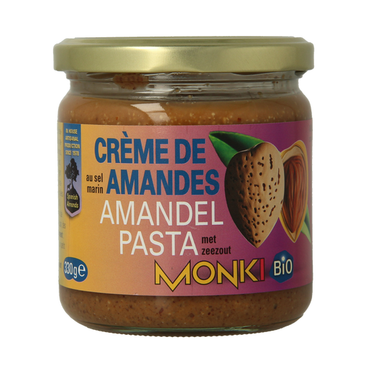Monki Amandelpasta met zout bio 330.00 Gram