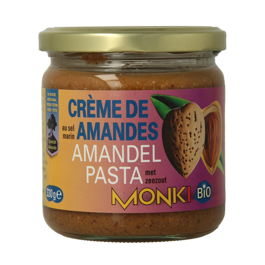 Monki Amandelpasta met zout bio 330 Gram