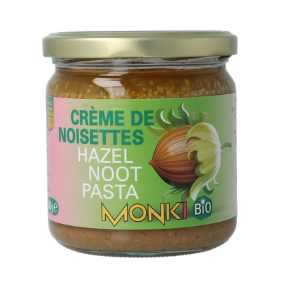 Monki Hazelnootpasta eko bio 330.00 Gram
