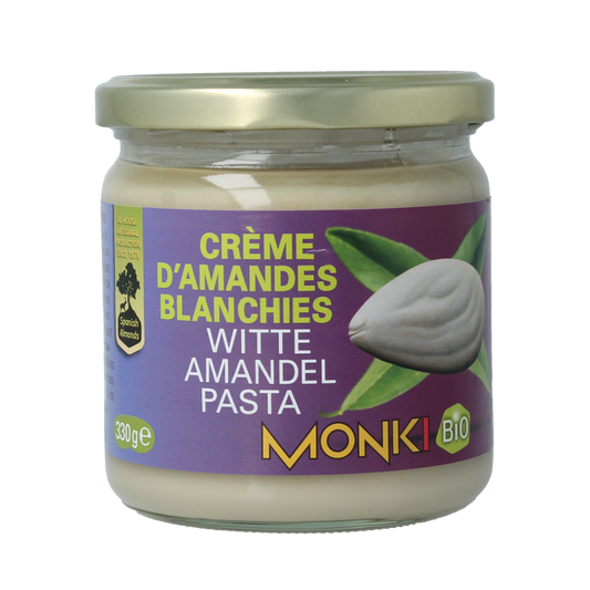 Monki Witte amandelpasta eko bio 330 Gram