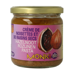 Monki Hazelnoten-rozijnenpasta eko bio 330.00 Gram